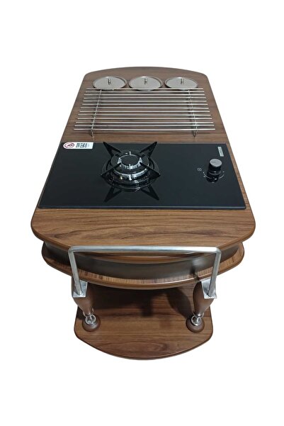 SÖNMEZ HOTEL EKİPMANLARI STECK FLAMBE TEK OCAKLI  PİŞİRME ARABASI