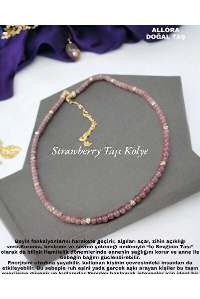 ALLORA Strawberry Doğaltaşı Kolye
