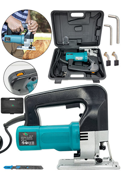 DAFLONG Metal Şanzuman 6 Kademe Devirli Lazerli Otomatik Dekupaj Testere -MAVI