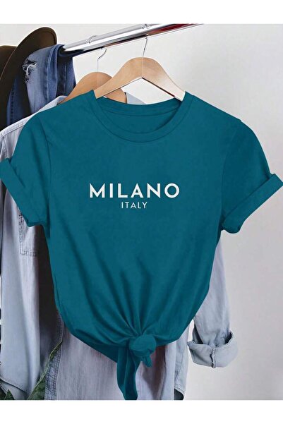 FAVORİST Μπλουζάκι ITALY MILANO Unisex βαμβακερό κοντομάνικο (Oversize).