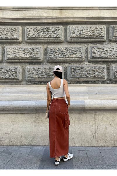 AREF JEANS Cargo Pocket Denim Skirt