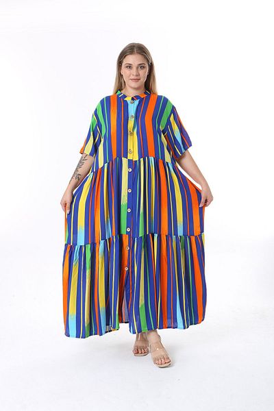 XL Modam Γυναικείο φόρεμα Plus Size - Πολύχρωμο