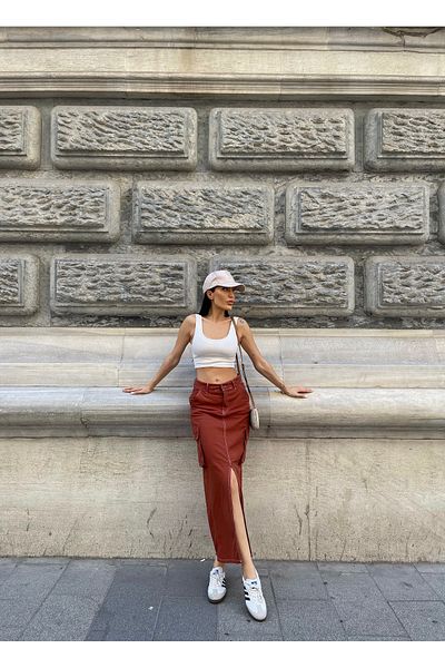 AREF JEANS Cargo Pocket Denim Skirt