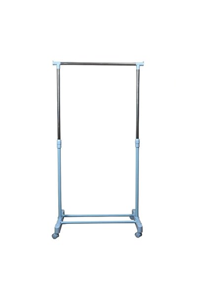 Genel Markalar Tekerlekli Teleskopik Ayarlanabilir Bebek Odası-çocuk Odası-genç Odası Elbise Askısı(MAVİ)