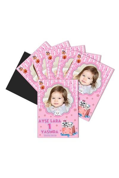 Elara Tasarım Kişiye Özel Doğum Günü Magnet Hediye 5x7 16 Adet Poşetli