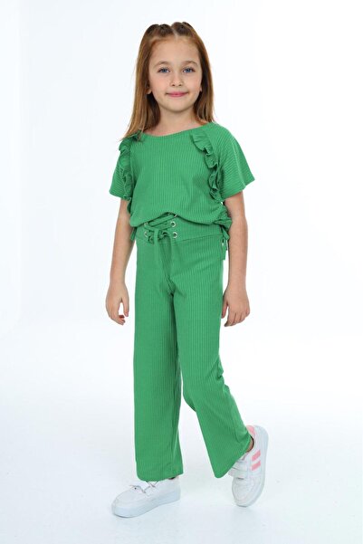 Asortix Girl's Corded Bottom and Top Set - 100% Cotton, Side Tie