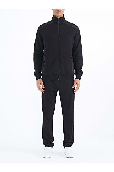 DMR-X Geniş Paça Rahat Kesim Baba Penye Eşofman Takımı Siyah