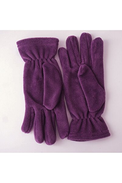 Mrey Purple Candy Colored Women's Thermal Winter Fleece - Gloves Neck Collar Hat Set of 3