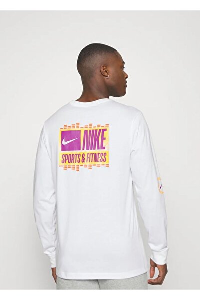 Nike Чоловіча біла футболка з довгими рукавами Dri Fit - WC 1