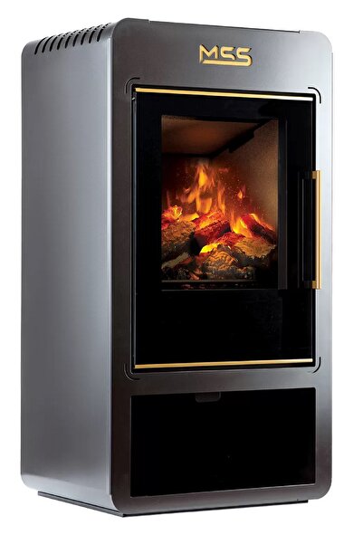 Miklos Steel Designo Şömine Odun Sobası 8 Kw Gold İthal