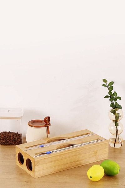 GUNESHOME Bamboo Stretch And Foil Cutting Box