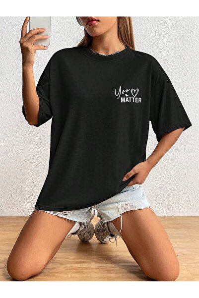 Revasser NA VÁS ZÁLEŽÍ Barevné Oversize Bavlna česaná - Dámské triko s Crew Neck