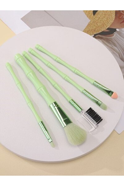 newnet Літній кольоровий пластиковий набір з 5 макіяжних пензликів - світло-з...