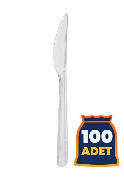 Plastik Şeffaf Ekolüks Bıçak - 100 adet