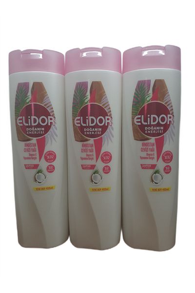 Elidor ELIDOR Coconut Oil Shampoo - 400 ML x 3 Pieces