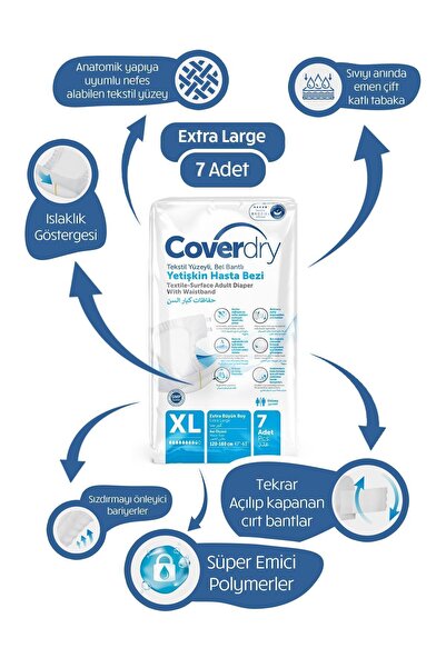 Coverdry Xlarge7'li hasta bezi