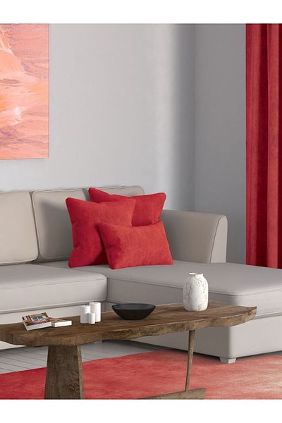 Perle Home Daily Series Red Throw Pillow Pillow Case