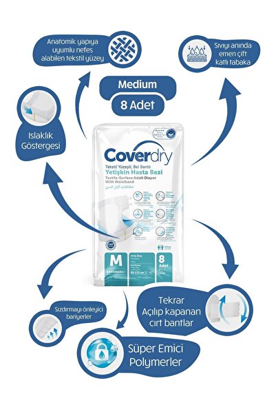 Coverdry Medium 8'li hasta bezi