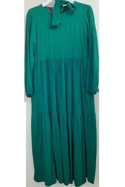 N.Y.YILDIZ STAR NADA - Rochie din poliester din bumbac cu dungi drepte