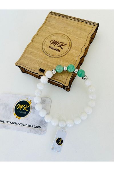 MK tasarım Aventurine Stone Real Moonstone - Bracelet 37.002
