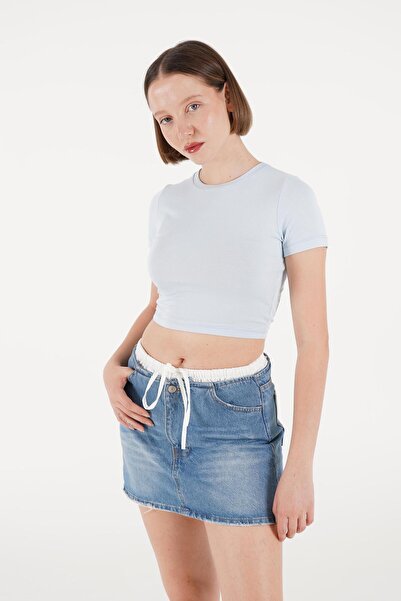 Hipo Trend Bebe Mavi Crop - Базовий дизайн з деталями на спині