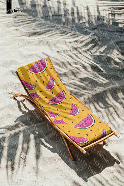 Marte Home منشفة شاطئ ملونة مطبوعة مقاس 75 × 220 سم