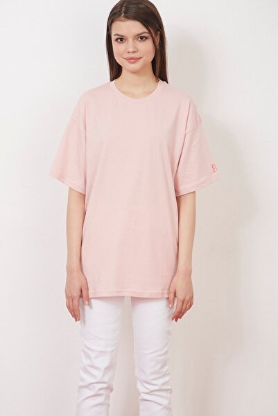 Eazy Co Βασικό μπλουζάκι με κοντό μανίκι Eazy Powder Unisex Oversize