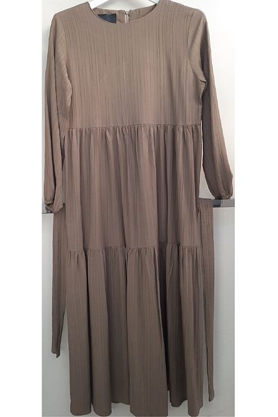 N.Y.YILDIZ STAR NADA - Rochie din poliester din bumbac cu dungi drepte