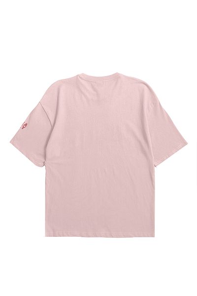 Eazy Co Tricou de bază cu mânecă scurtă, unisex, cu imprimeu supradimensionat Eazy Powder