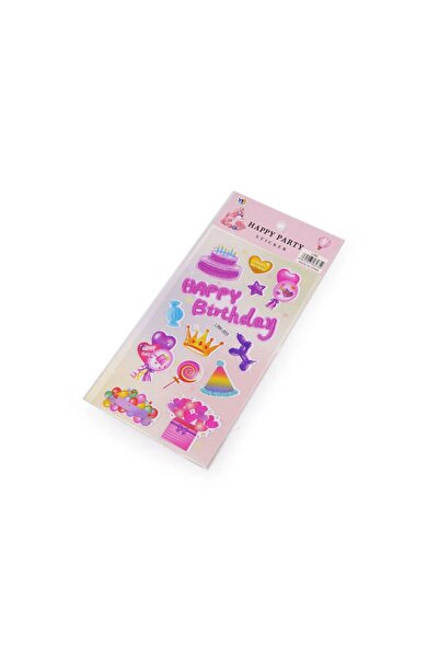 Bluoksweet La mulți ani - 2 modele de autocolante pufosi pentru copii, fete, ...