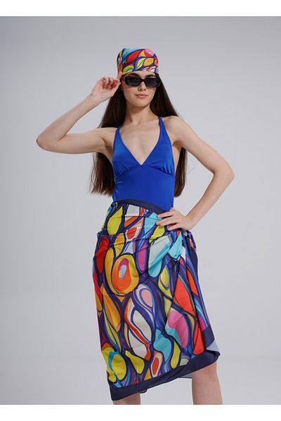 nehir eşarp 95x145 Colorful Stone Patterned Pareo