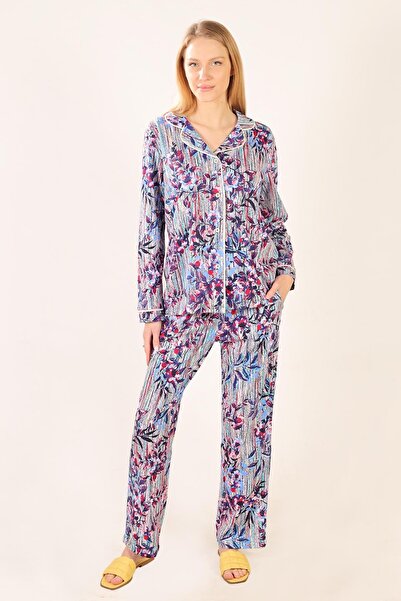 LİVE SPORT Set pijama tricotată din bumbac 100% cu imprimeu Metraj, cu modele...