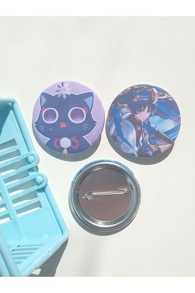 Yenaplanner Genshin Impact Wanderer Bag Ornament/Badge Set