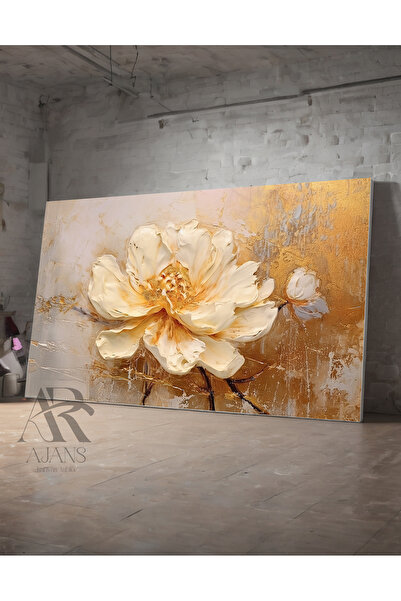 AR AJANS KANVAS TABLO Pictură decorativă pe pânză Seria 10790 cu flori cu det...