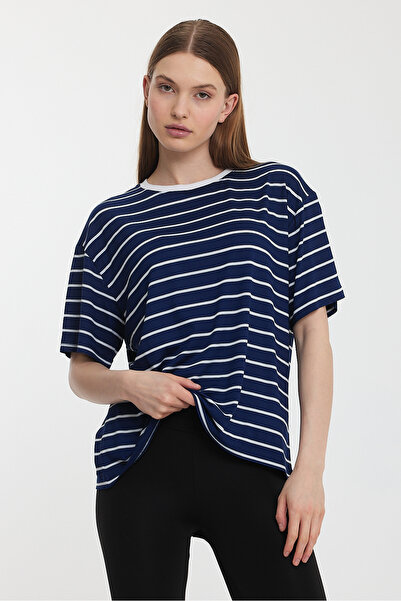 cracpot TREND Çizgili Basic T-shirt