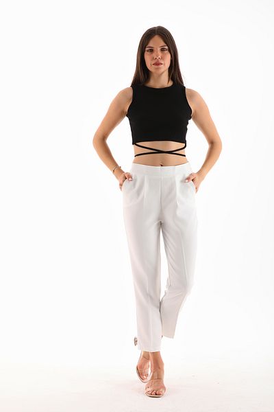 B.HE.Z TTL - Comfortable Women's Sports Pants with Back Belt Elastic and Side Pocket