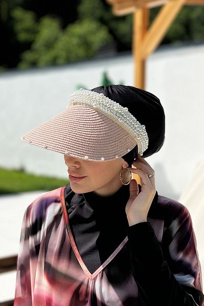 Remsa Mayo Pearl Visor Ψάθινο καπέλο Αντηλιακό Visor RŞ-95 Powder