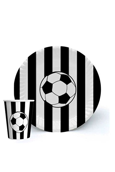 Parti Ustası مجموعة أكواب أطباق باللونين الأبيض والأسود لعيد الميلاد من بارتي...