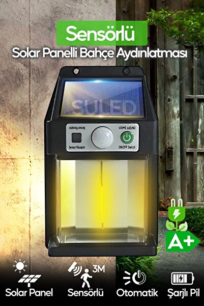 SULED Hareket Sensörlü 5W Solar Bahçe Aydınlatması Otomatik Led Işıklı Dış Me...
