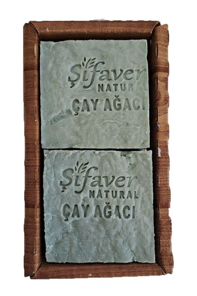 ŞİFAVER Doğal ve El Yapımı Çay Ağacı Özlü Banyo Sabunu 500 gr (4 Adet-kalıp)