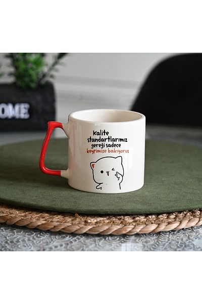GünayStore Luxury Double Turkish Coffee Cup - Funny Motto for Friend and Lover, Motivational Design