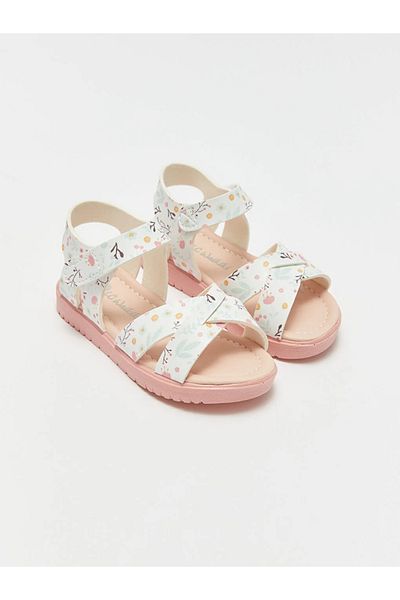 LC Waikiki Lcw Steps - Velcro Printed Sandals for Baby Girl