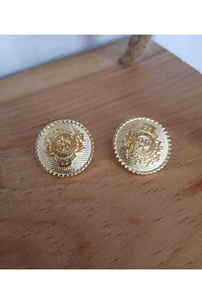 Beyna 1 Κίτρινο Μπλέιζερ Μπουφάν - Μεταλλικό Κουμπί, 1,5 εκ., 8 Τεμάχια