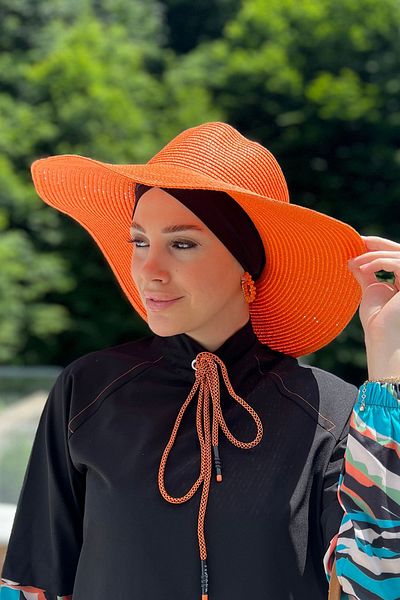 Remsa Mayo Оранжева сламена шапка - RŞ-64