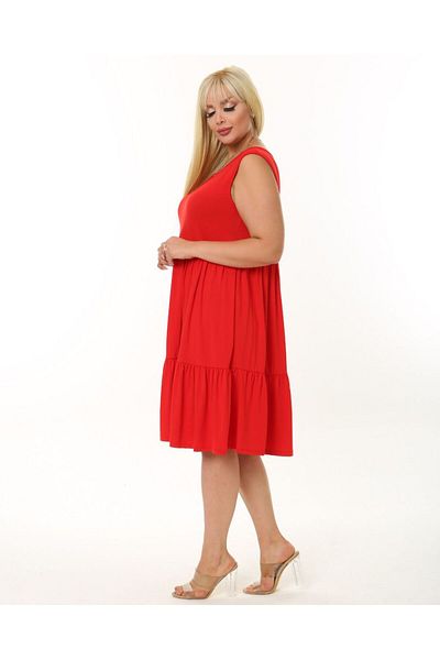 Butik Nilyam V-Neck Women's Layered Dress - 24091