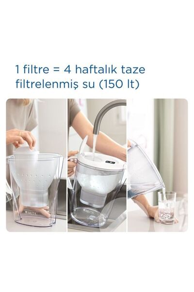 BRITA Marella XL 2x Maxtra Pro All-In-1 Filtreli Su Arıtma Sürahisi - Mavi 3,5 lt
