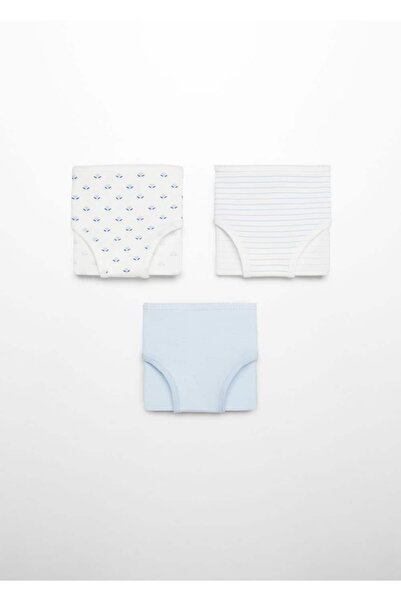 MANGO Kids 3-teilige Unterwäsche aus gemusterter Baumwolle