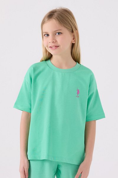 U.S. Polo Assn. Girl's Pink Bermuda Set