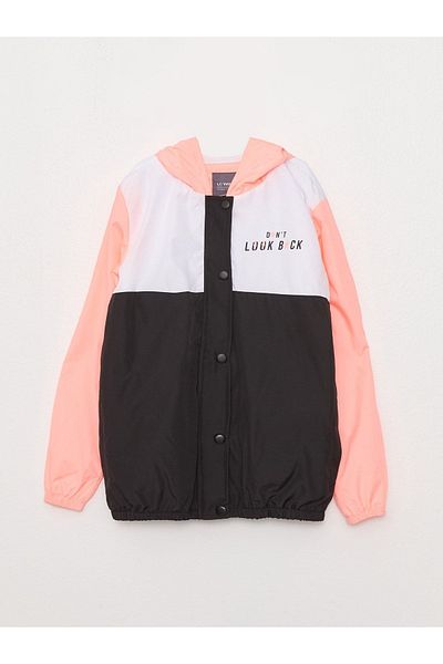 LC Waikiki Mädchenmantel mit Kapuze und Farbblock