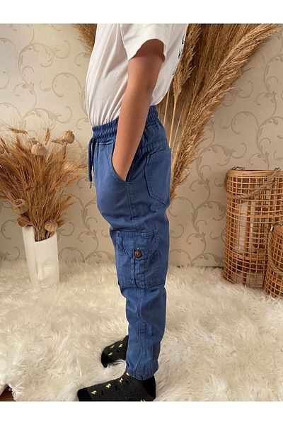 Asortik Kids Boy's Cargo Pocket Elastic Waisted Trousers